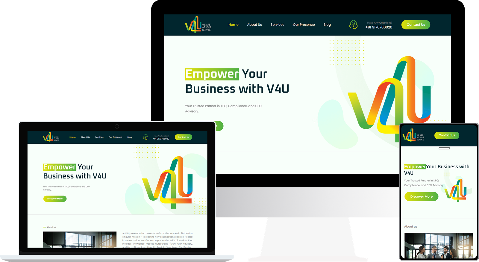 V4U Professional Services project by Tripearlsoft