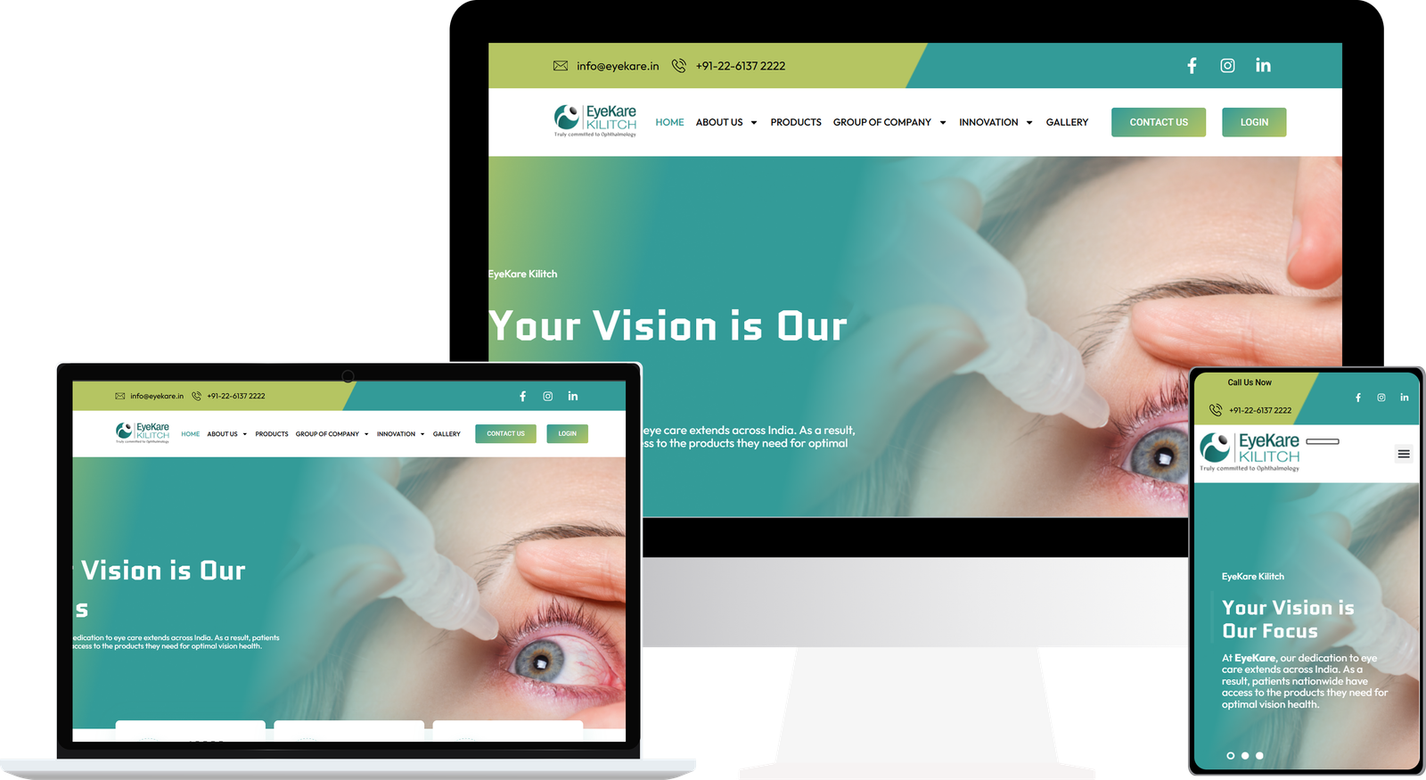 EyeKare Kilitch project by Tripearlsoft